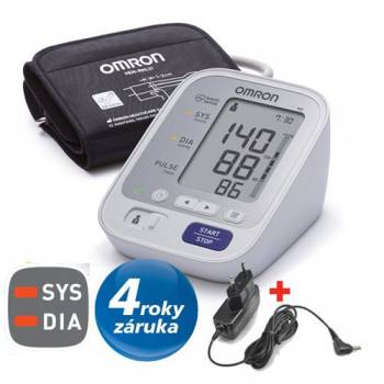Omron M3 with color indicator of hypertension blood pressure tester + 220V AC power supply