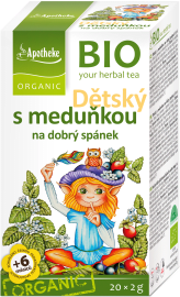 Apotheke BIO fruit tea for kids with lemon balm, 20 teabags