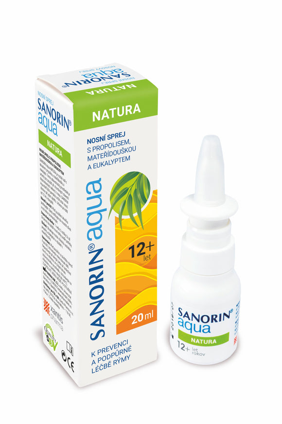 Sanorin Aqua NATURA spray 20 ml - mydrxm.com