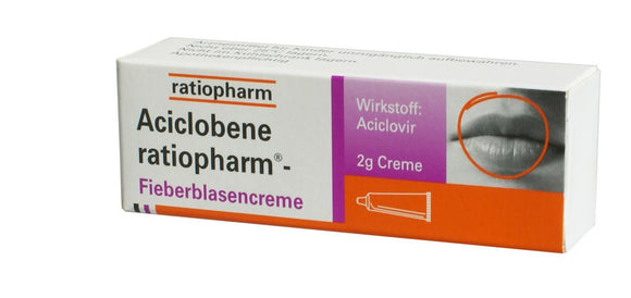 Aciclobene ratiopharm cold sore cream 2g