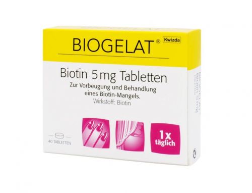 BIOGELAT BIOTIN 5 mg 40 tablets
