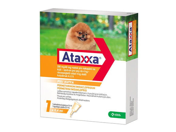 Ataxxa spot-on for dogs up to 4 kg 1x0,4 ml