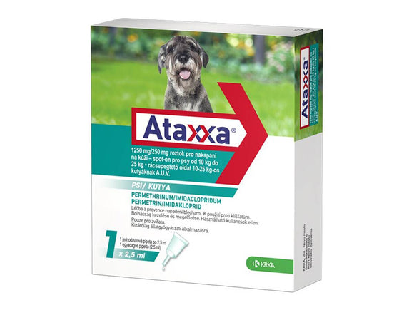 Ataxxa spot-on for dogs from 10 kg to 25 kg 1x2.5 ml
