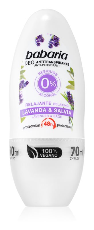 Babaria Lavender & Sage antiperspirant roll-on with 48-hour effect 70 ml