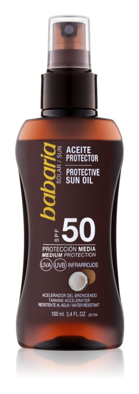 Babaria Sun Protective SPF 50 suntan spray oil 100 ml
