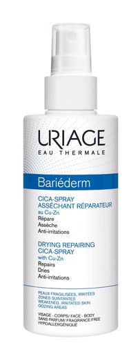 Uriage Bariéderm Drying regenerative spray containing copper and zinc 100 ml