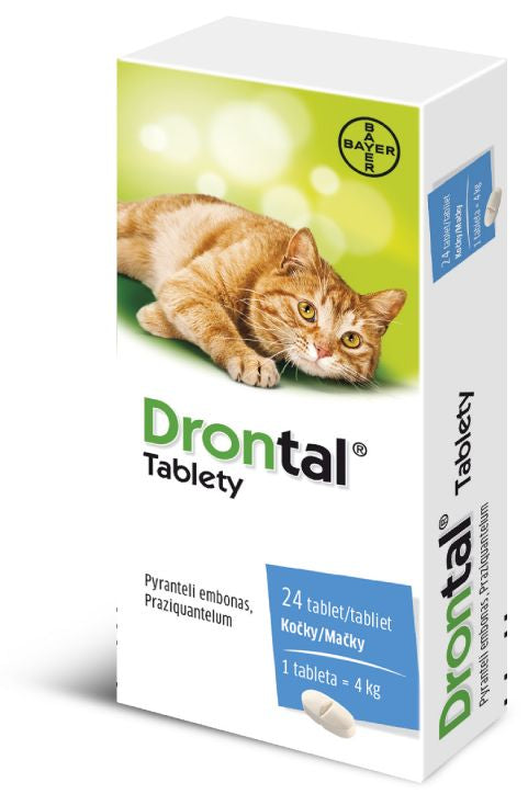 Drontal de-worming tablets for cats 24 pcs - mydrxm.com