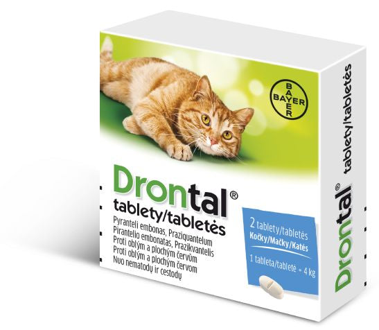 Drontal de-worming tablets for cats 2 pcs - mydrxm.com