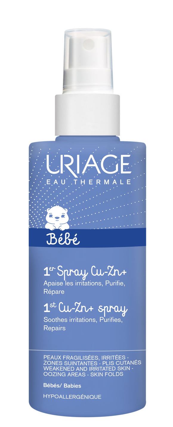 Uriage Bébé Spray for the smallest with copper and zinc on the skin prone to sores 100 ml - mydrxm.com