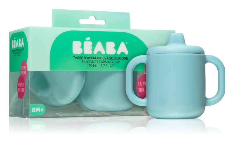 Beaba Silicone learning cup with lid 8m+, 170 ml