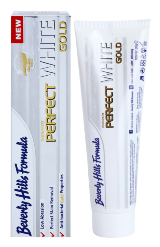Beverly Hills Formula Perfect White Gold whitening toothpaste with gold particles flavor Double Mint 100 ml