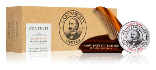 Captain Fawcett Mustache Care Gift Box Private Stock