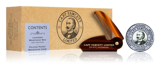 Captain Fawcett Mustache Care Gift Box Lavender