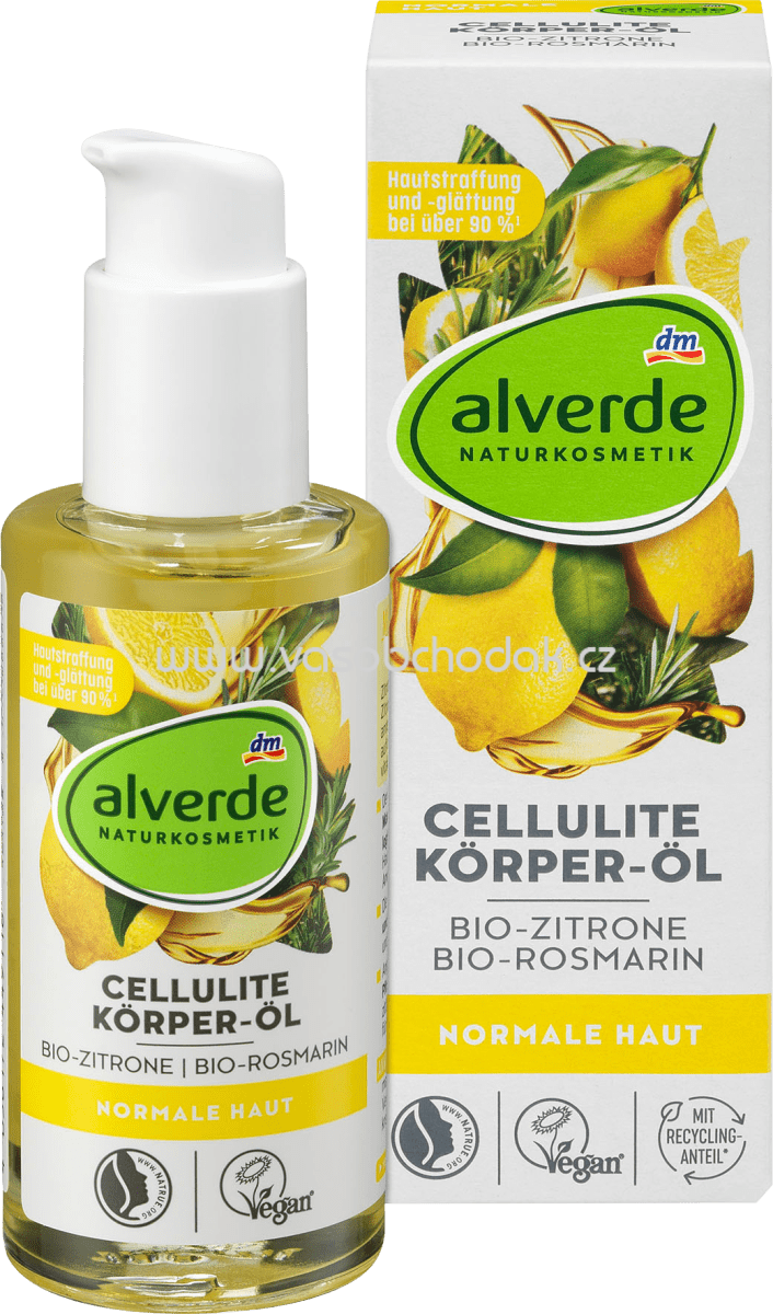 alverde NATURKOSMETIK body oil against cellulite organic lemon & rosemary, 100 ml