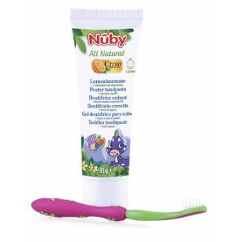 NUBY Toothpaste with citroganix 45 g + toothbrush 24m+