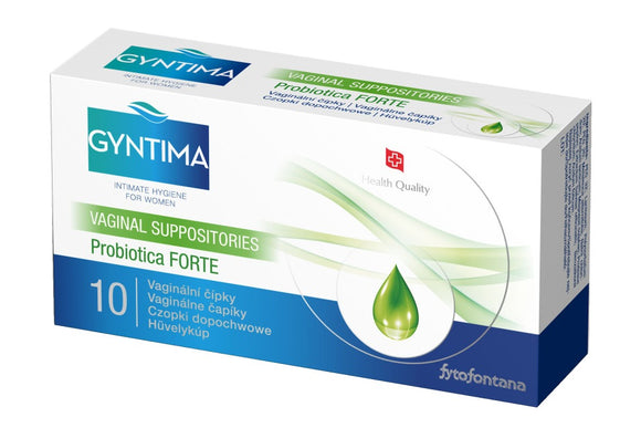 Gyntima Probiotica FORTE vaginal suppositories 10 pcs - mydrxm.com