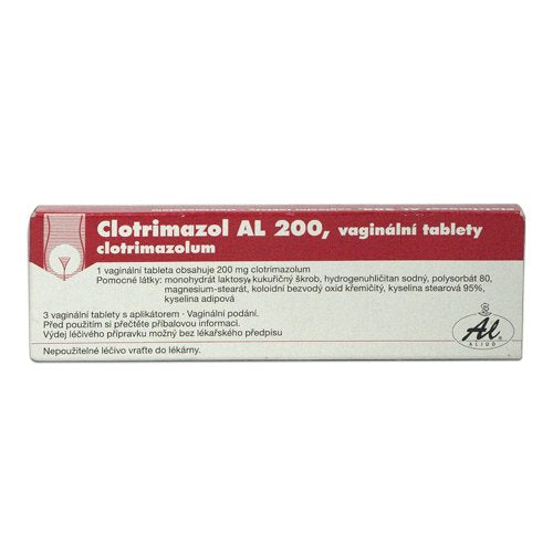 Clotrimazole AL 200 3 vaginal tablets + applicator - mydrxm.com