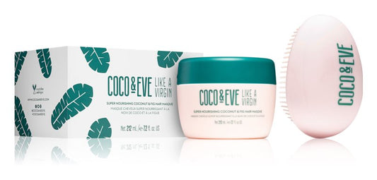 Coco & Eve Like A Virgin Super Nourishing Coconut & Fig Hair Masque & Hairbrush Set