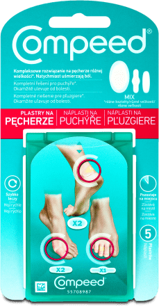 Compeed foot blister patch Mix, 5 pcs