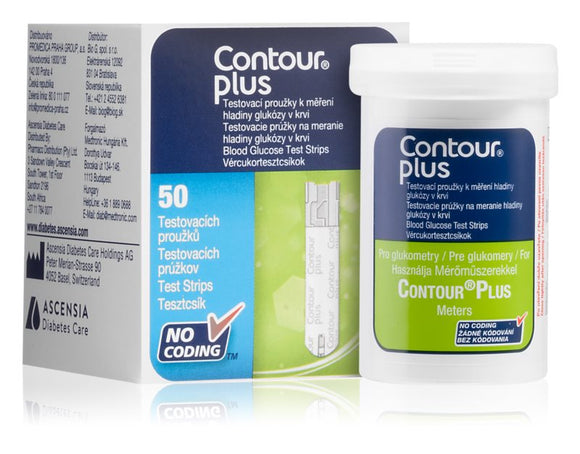 Contour PLUS blood glucose test strips 50 pcs