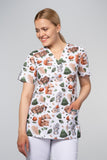 Women's medical shirt Halena CM1001P animals in the forest