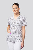 Women's medical shirt Halena CM1001P dogs and gray cats