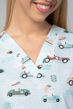 Women's medical shirt Halena CM1001P racing rabbits mint color