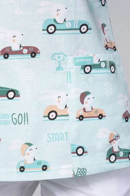 Women's medical shirt Halena CM1001P racing rabbits mint color