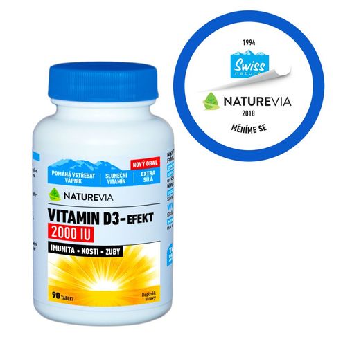 Swiss NatureVia Vitamin D3-Efekt 2000IU 90 tablets