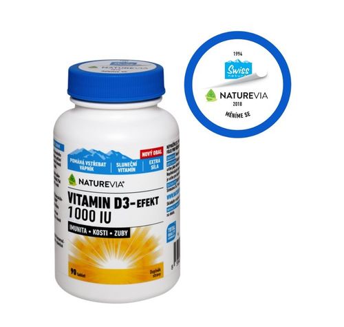 Swiss NatureVia Vitamin D3-Effect 1000 IU 90 tablets