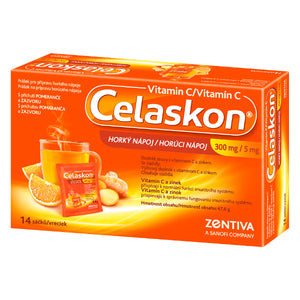 Celaskon Vitamin C 300 mg + Zinc 5 mg hot drink 14 sachets - mydrxm.com