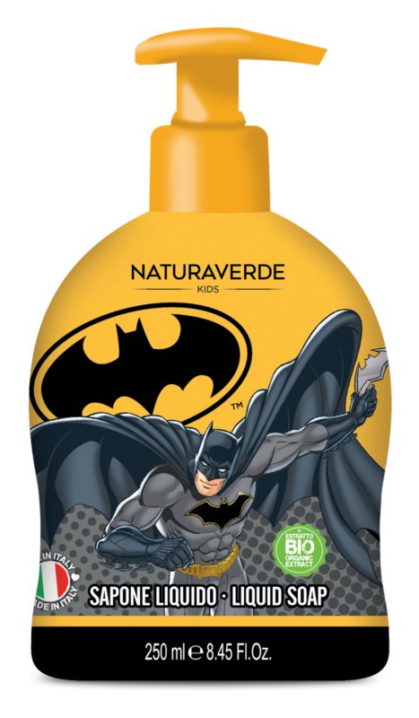 Batman Kids Soap/Lotion Pump Bathroom Accessory, Black and Yellow