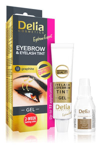 Delia Cosmetics Eyebrow Expert eyebrow and eyelash color with activator 1.1. Graphite 2 x 15 ml
