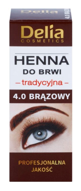 Delia Cosmetics Henna eyebrow color shade 4.0 Brown 2 g + 2 ml
