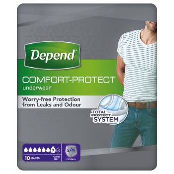 Depend Normal Men's S / M Absorbent Stretch Pants 10 pcs - mydrxm.com