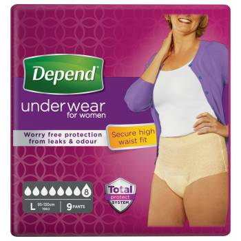 Depend Super Women's L panties 9 pcs - mydrxm.com