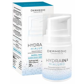 Dermedic Hydrain3 Hialuro SPF 15 Wrinkle Moisturizing Cream 55 g - mydrxm.com