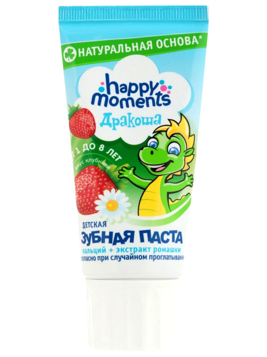 Happy Moments kids toothpaste strawberry flavor 1-8 years 60 ml