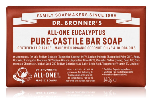 Dr. Bronner’s Eucalyptus Pure Castile Bar Soap 140 g