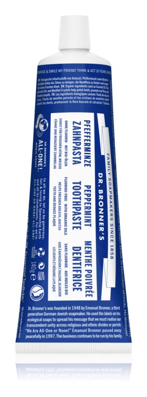 Dr. Bronner’s Peppermint whitening toothpaste without fluoride 105 ml