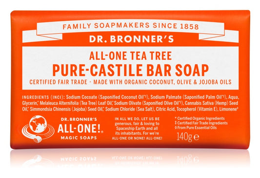 Dr. Bronner’s Tea Tree Pure Castile Bar Soap 140 g