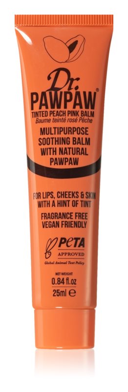 Dr. Pawpaw Peach Pink tinting balm for lips and cheeks