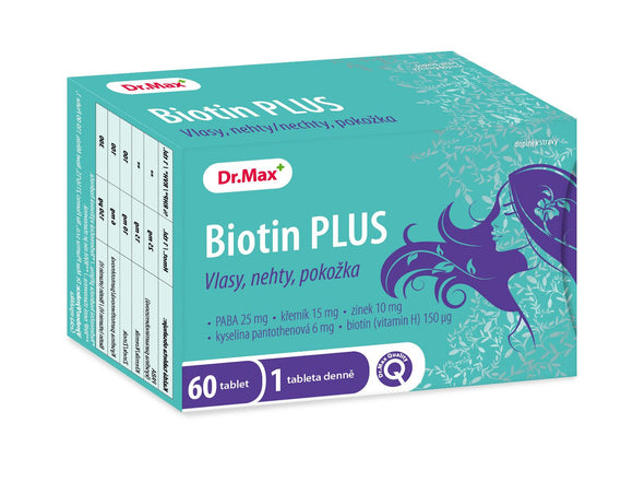 Dr.Max Biotin plus 60 tablets vitamins and minerals for healthy skin, hair and nails - mydrxm.com