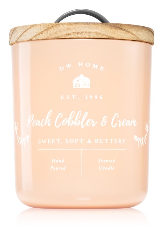 DW Home Farmhouse Peach Cobbler & Cream scented candle
