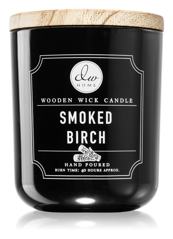 DW Home Signature Smoked Birch scented candle with wooden wick 320 g