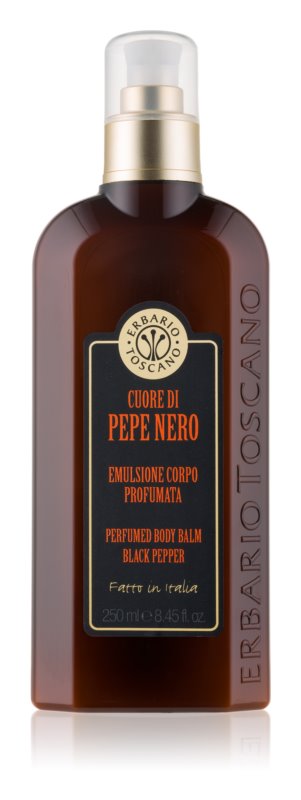 Erbario Toscano Black Pepper perfumed body balm for men 250 ml