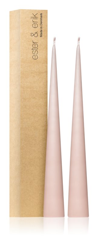 ester & erik cone candles soft rose (no. 52) 2x37 cm