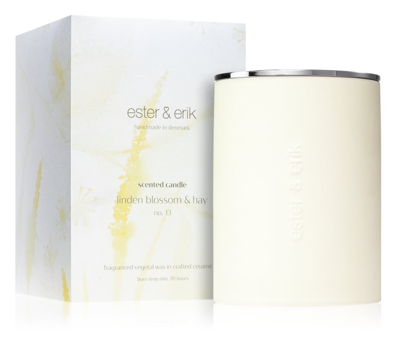 ester & erik scented candle linden blossom & hay (no. 13) 350 g