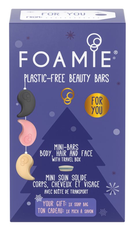 Foamie Trial size Plastic-Free Beauty Bars Set gift set (for face, body and hair)