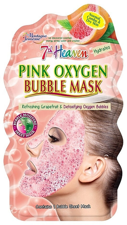 7th Heaven pink oxygen bubble mask, 1 pc